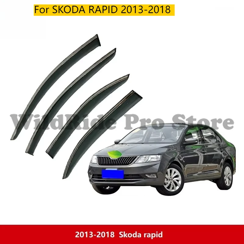 

Car Window Visor Wind Deflector Vent Sun Visor Rain Guard Side Door Protector for SKODA RAPID 2013-2018 Exterior Decoration Part