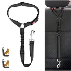 Cinturón de seguridad reflectante para mascotas, y perros pequeños accesorios de viaje para cachorros, arnés de correa, suministros para coche