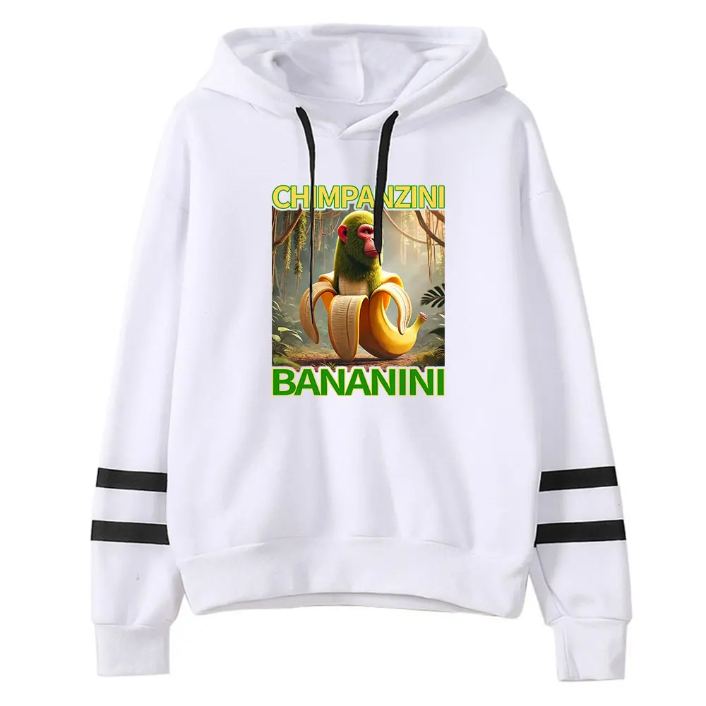 Bananini Merch Hoodies Pocketless Parallel Bars Sleeve Sweatshirt Woman Man Clothes
