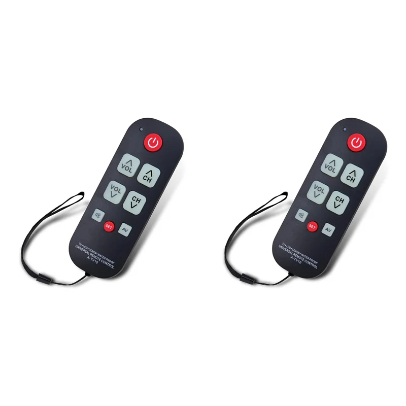 

A97I-2X A-TV10 Пульт для телевизора для пожилых людей Универсальный контроллер Простой водонепроницаемый пульт дистанционного управления со светодиодной подсветкой для всех моделей телевизоров