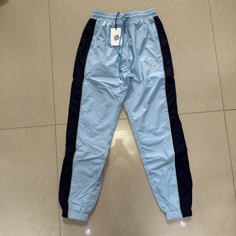 

Mertra Casual Pants American High Street Trend Brand Embroidered Logo Spliced Colors Men Women Sweatpants One Day Shipped Out