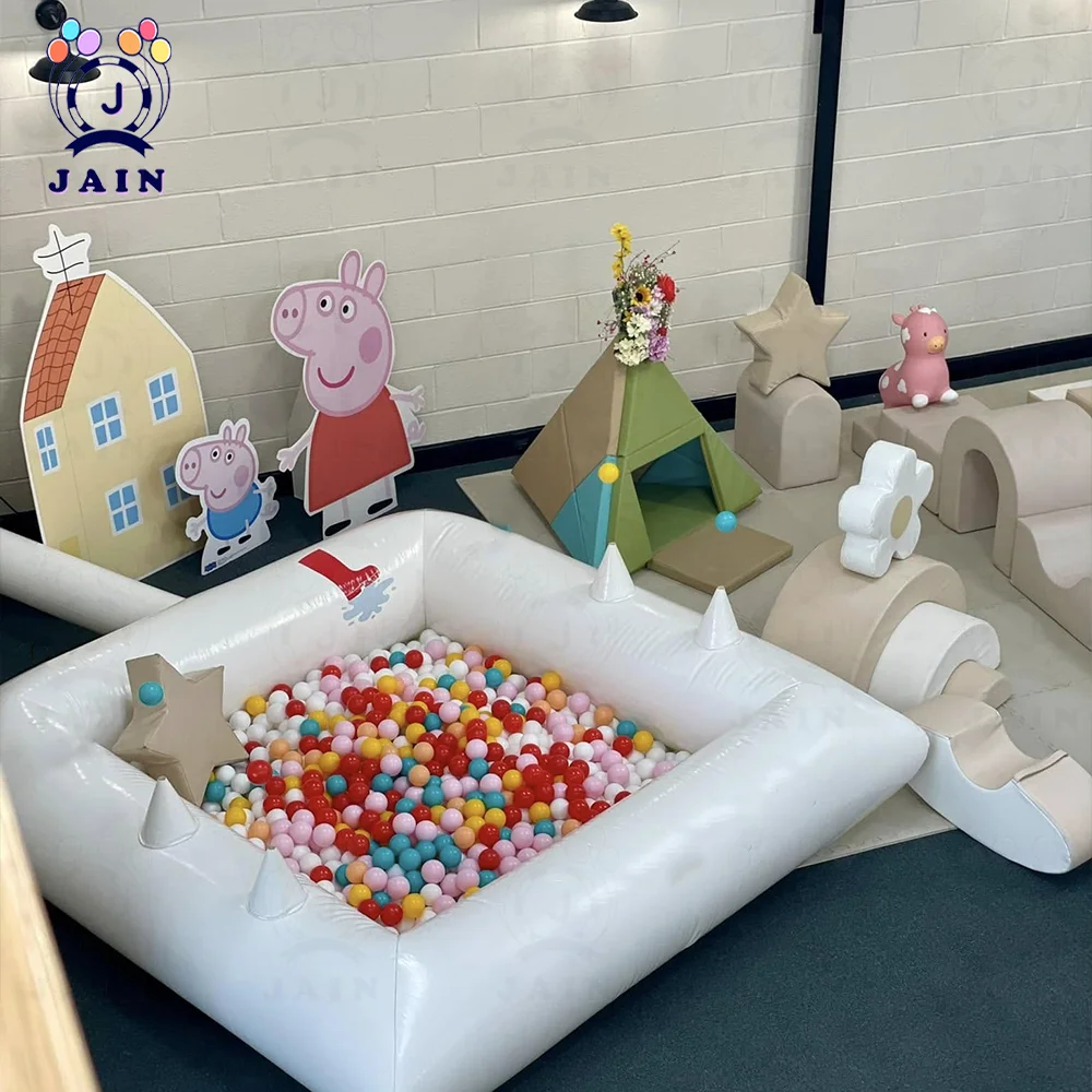 

Коммерческая надувная яма для шариков 6,5 футов/2 м для детских вечеринок или мероприятий, ПВХ бассейн с небольшим мини-размерным прудом для лунной прогулки для аренды