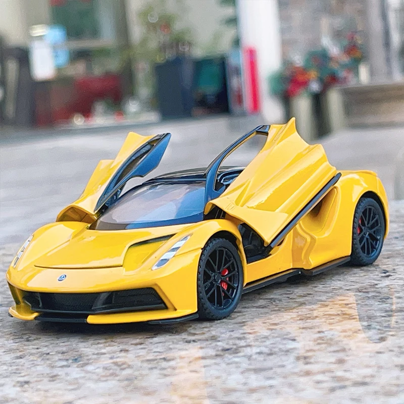 

1:32 Evija Alloy New energy supercar Diecast Metal Scale Model Car Sound ＆Light Simulation Children Toy Vehicles Gift