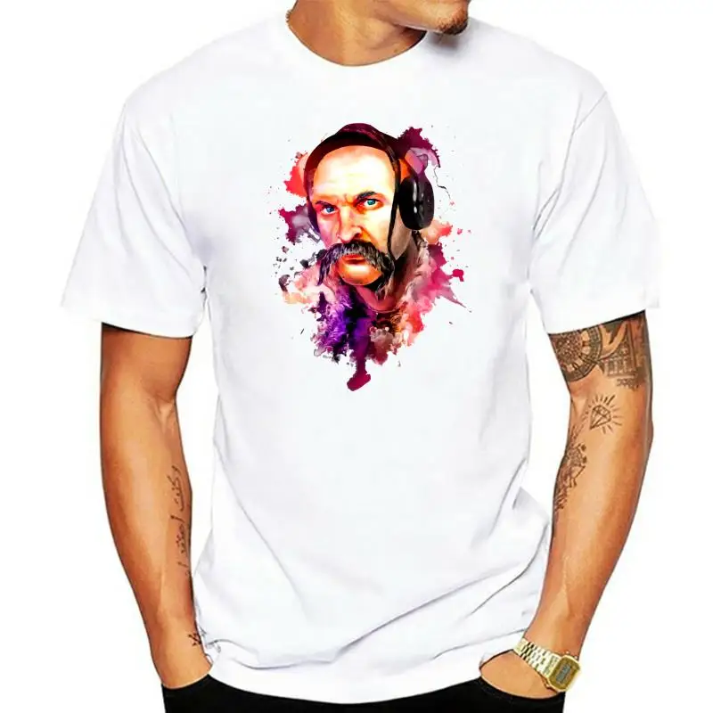 Ukraine Character T-Shirt Men Classic Print Tee Shirts Ivan Sirko Listen Music T Shirt Custom Male Tops Tees Art Tshirts