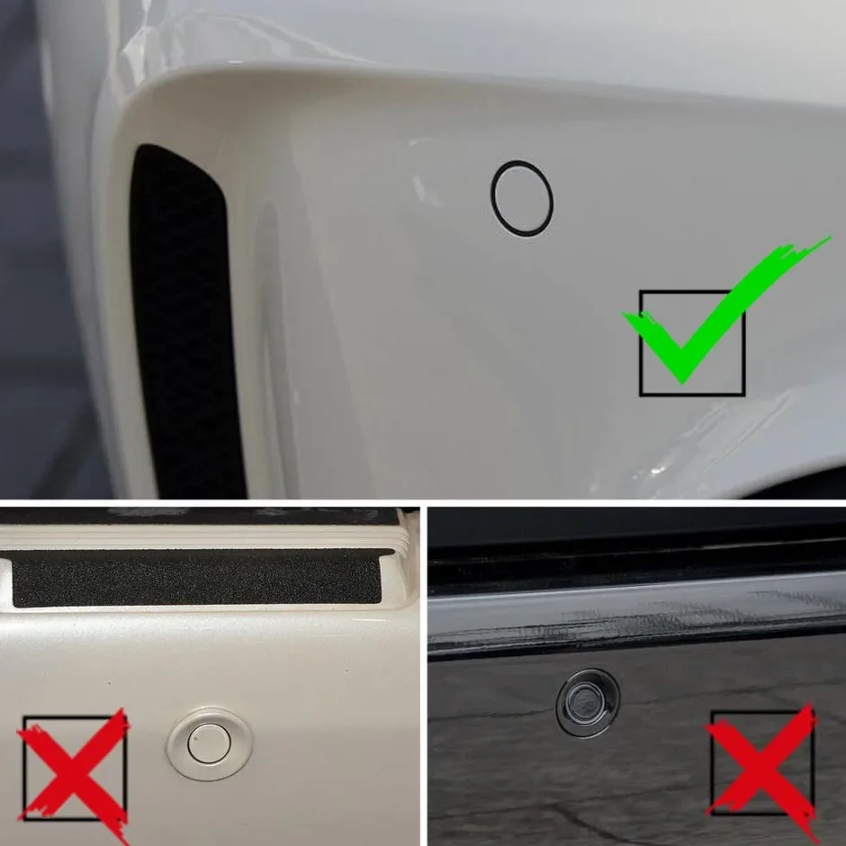 Parking Sensor Plane 4 Rear Sensor Parktron for Bumper Adjustable Depth 16.5mm Backup Radar  To Assist Bumper Distance System