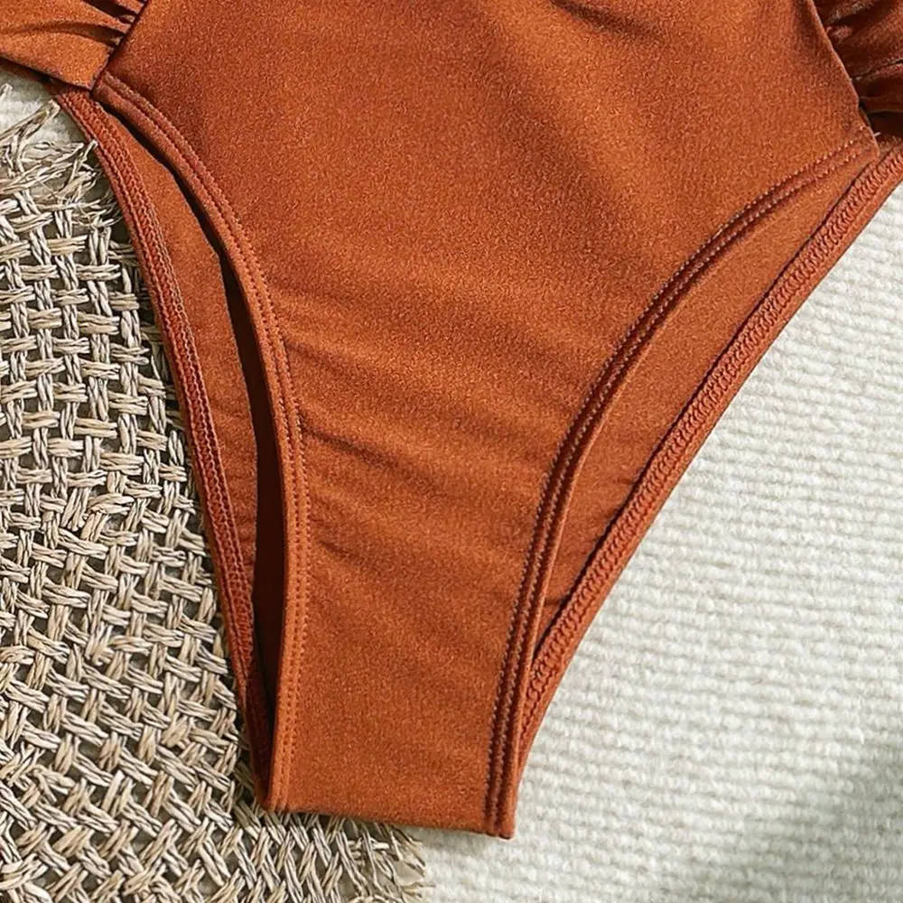 

2Pcs/Set Fashion Summer Beach Bikini High Waist Casual Bikini Set Push Up Bathing Suit Beachwear Holiday