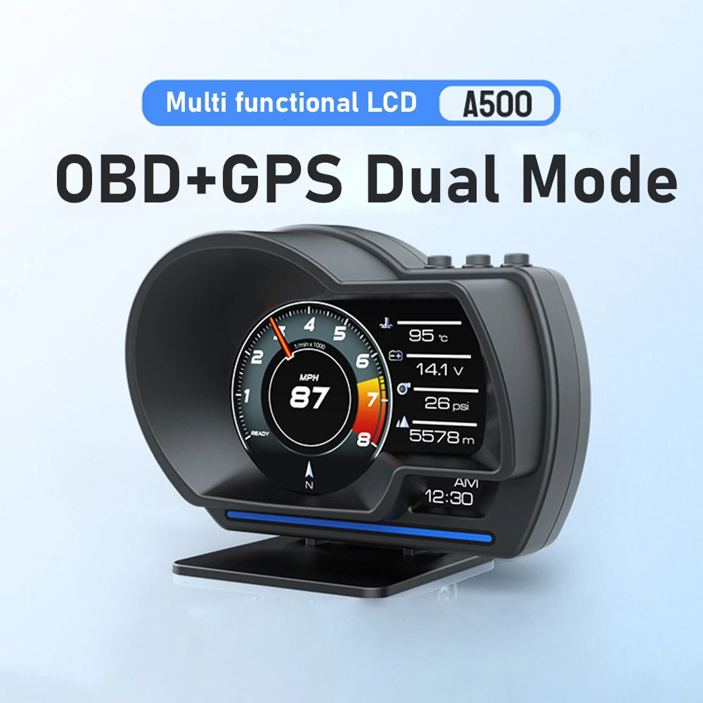 

OBD2 + GPS умный датчик цифровой одометр автомобильный проекционный дисплей турбо-об/мин датчик времени спидометр несколько функций сигнализации