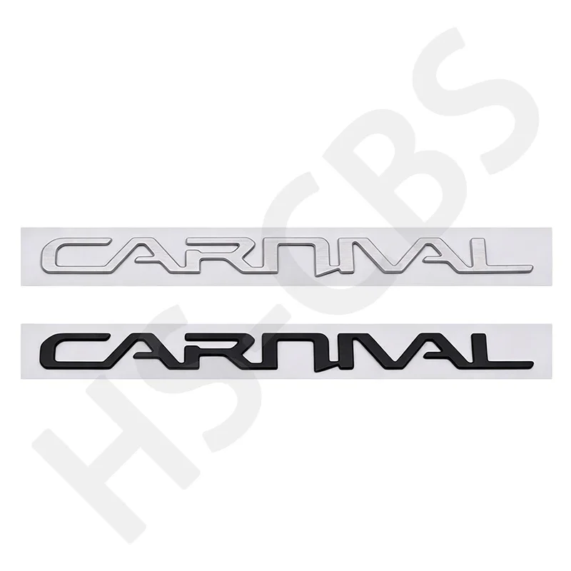 1PCS 3D Aluminum Alloy CARNIVAL Letter Emblem Sticker Car Front Hood Badge Rear Trunk Sticker Car Accessories