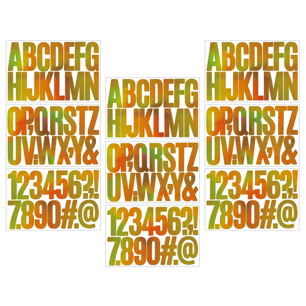 

9 Sheets Alphabet Number Letter Stickers Glitter Self-Adhesive DIY Scrapbook Decals for Sorting Cabinets Crafts