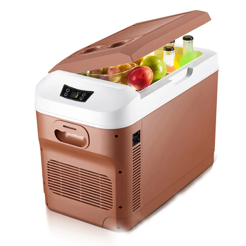 15L Car Home Mini Refrigerator Portable DC12-DC24V UK 220V Food Drink Freezer Cooler Outdoor Picnic Food Cooling Warming Fridge