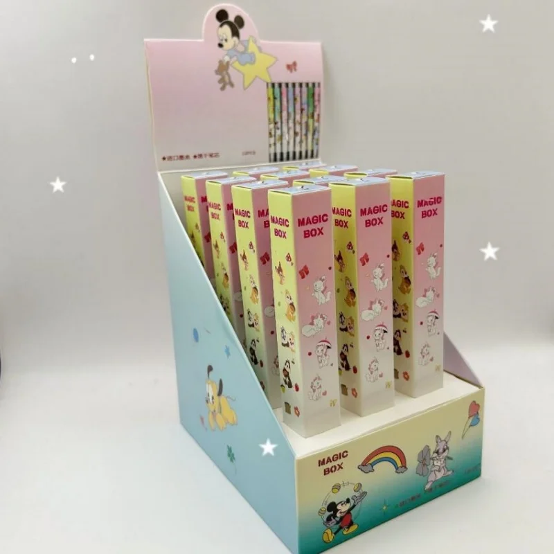 24 قطعة/الوحدة Kawaii ديزني الصحافة هلام القلم لطيف 0.5 مللي متر الحبر الأسود توقيع أقلام الترويجية هدية اللوازم المدرسية #3
