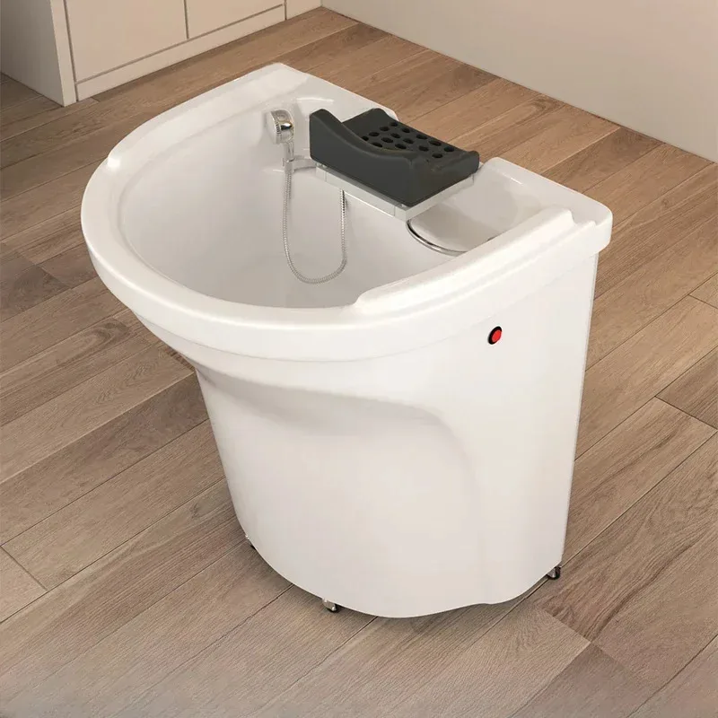 Portable Moving Equipment Shampoo Chairs Sink Spa Head Water Circulation Shampoo Chairs Shower Washbasins Salon Furniture WZ50SC