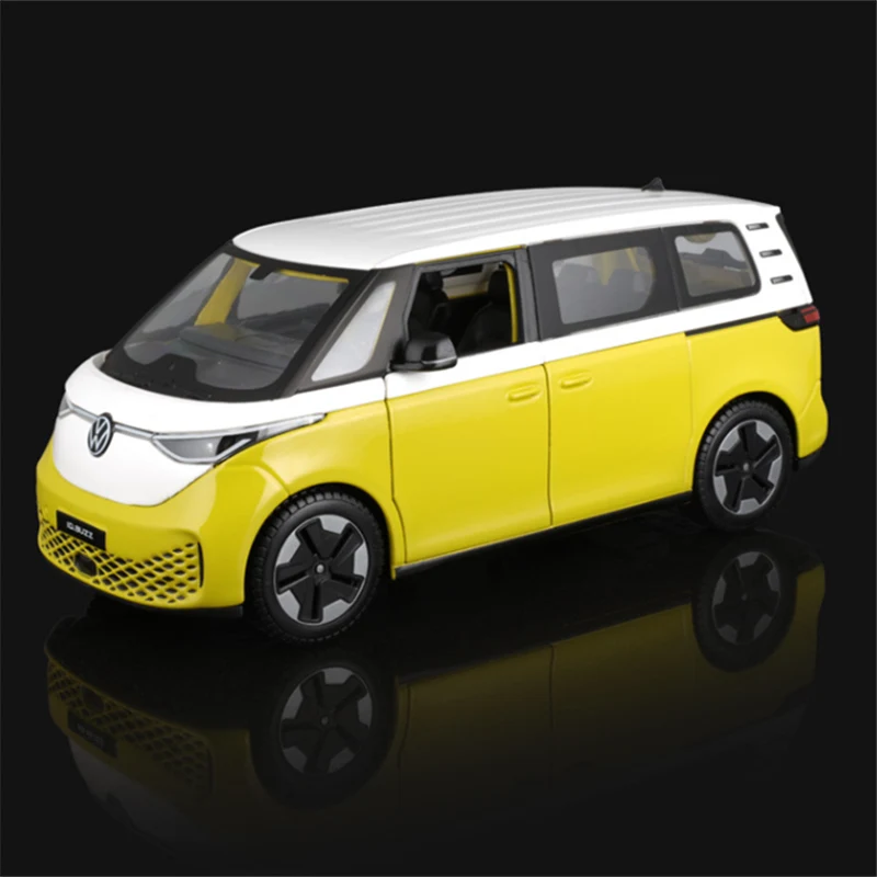 Maisto 1:24 Volkswagen ID BUZZ stop nowy Model autobusu energetycznego odlew metalowy prezenty dla dzieci symulacji Model pojazdów samochodu podróżnego