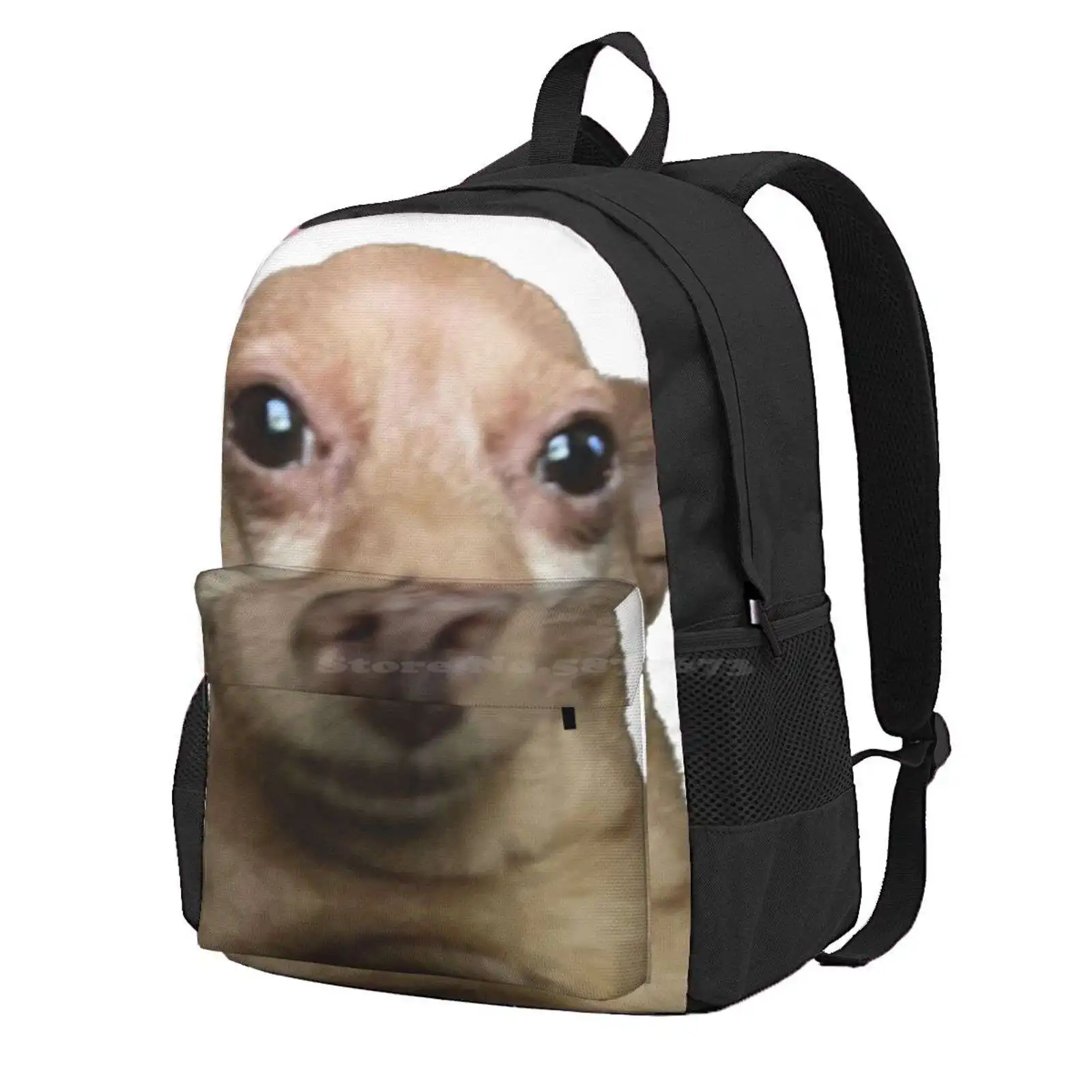 Wide Eye Mouse Hot Sale Schoolbag Backpack Fashion Bags Cheddariniii Cheddar The Rotund Rat Chihuahua Frito Cut Funny Dank