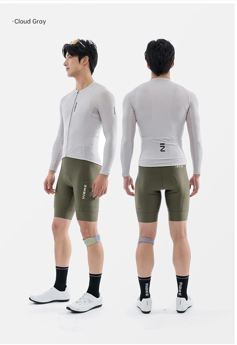 INBIKE Herren-Radtrikot Langarm Atmungsaktives Netzgewebe Schnelle Wärmeableitung Sport-Shirt Rennrad-Bekleidung für Männer – Detail 15