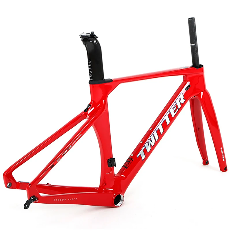 

R10 Рама дорожного автомобиля из углеродного волокна Рама велосипеда с дисковым тормозом 700C Пневматическая ветрозащитная гоночная рама