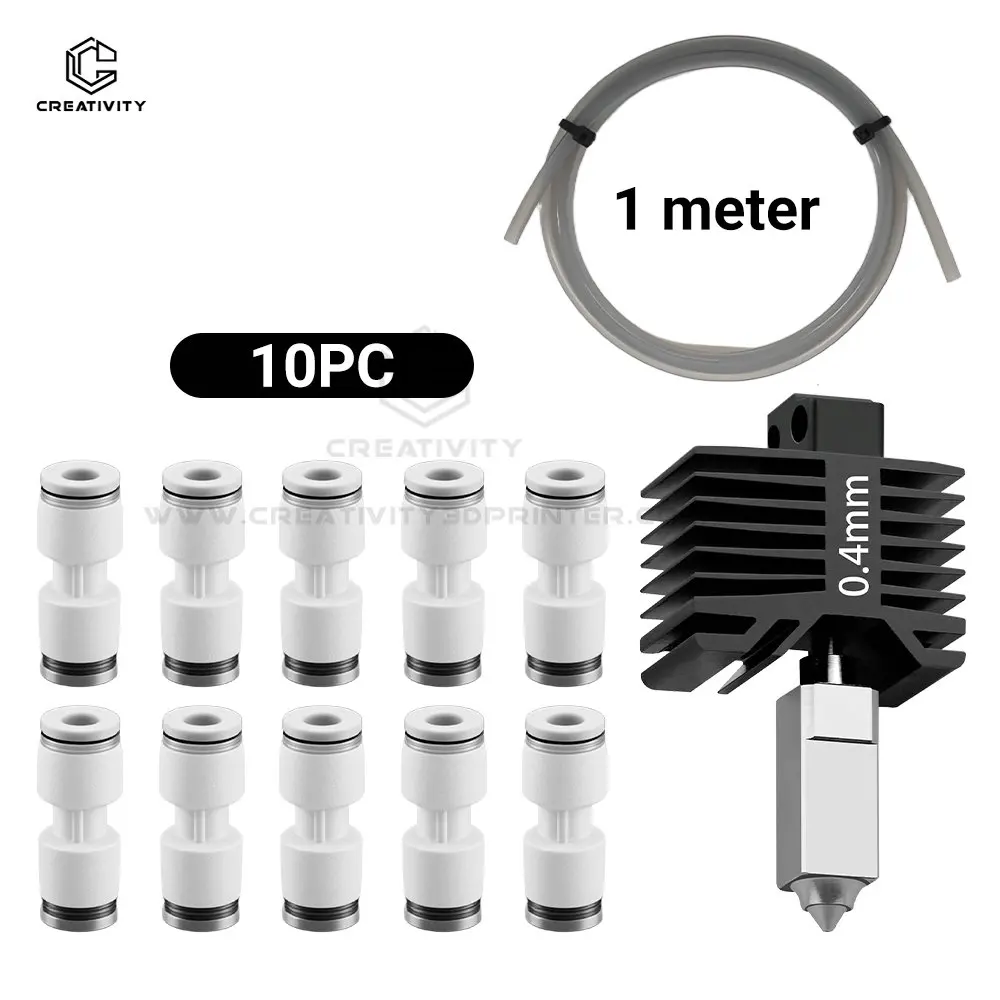 

Оригинальный комплект Hotend серии Bambulab X1 P1 с трубкой из ПТФЭ 1 м и фитингом PU-4 для обновления печатающей головки 3D-принтера X1C/X1/P1P/P1S