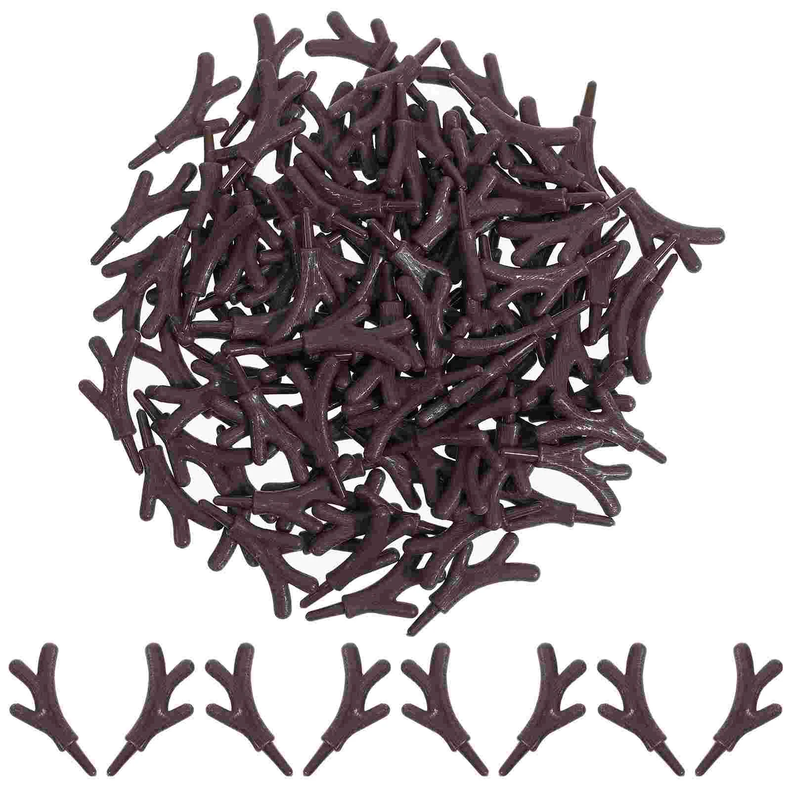 100 PCS Xmas Decorations Nativity Ornaments Christmas DIY Accessories Branch Antlers Craft Lantern Cake Man