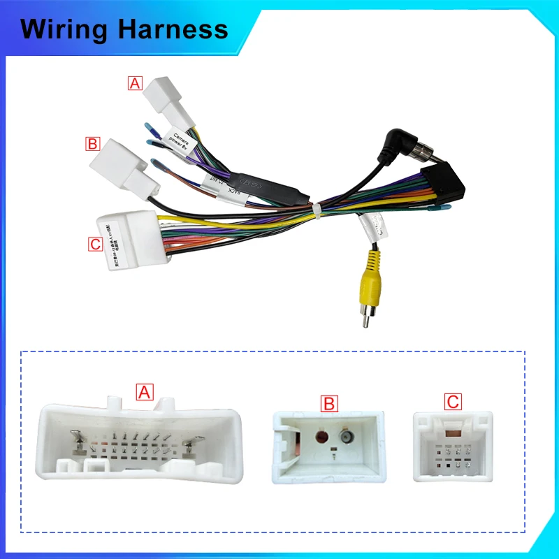 Car 16pin Power Cord Wiring Harness Adapter For Subaru Forester XV 2008-2012 For Subaru Impreza 2003-2008 Installation Head Unit
