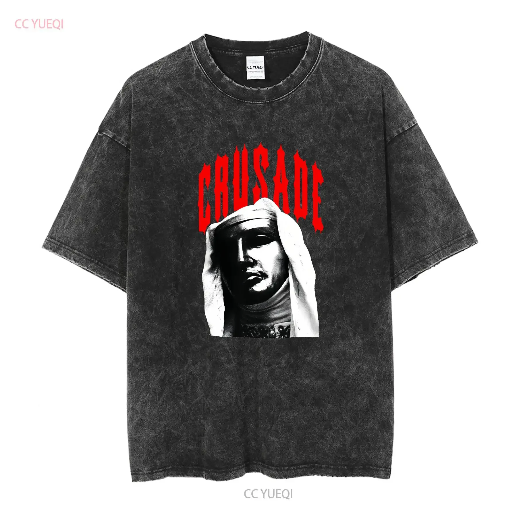 Sunday Mass Crusade Gym T Shirt vintage Washed Breathable designer clothes streetwear homme Slightly Stylish Soft Unisex