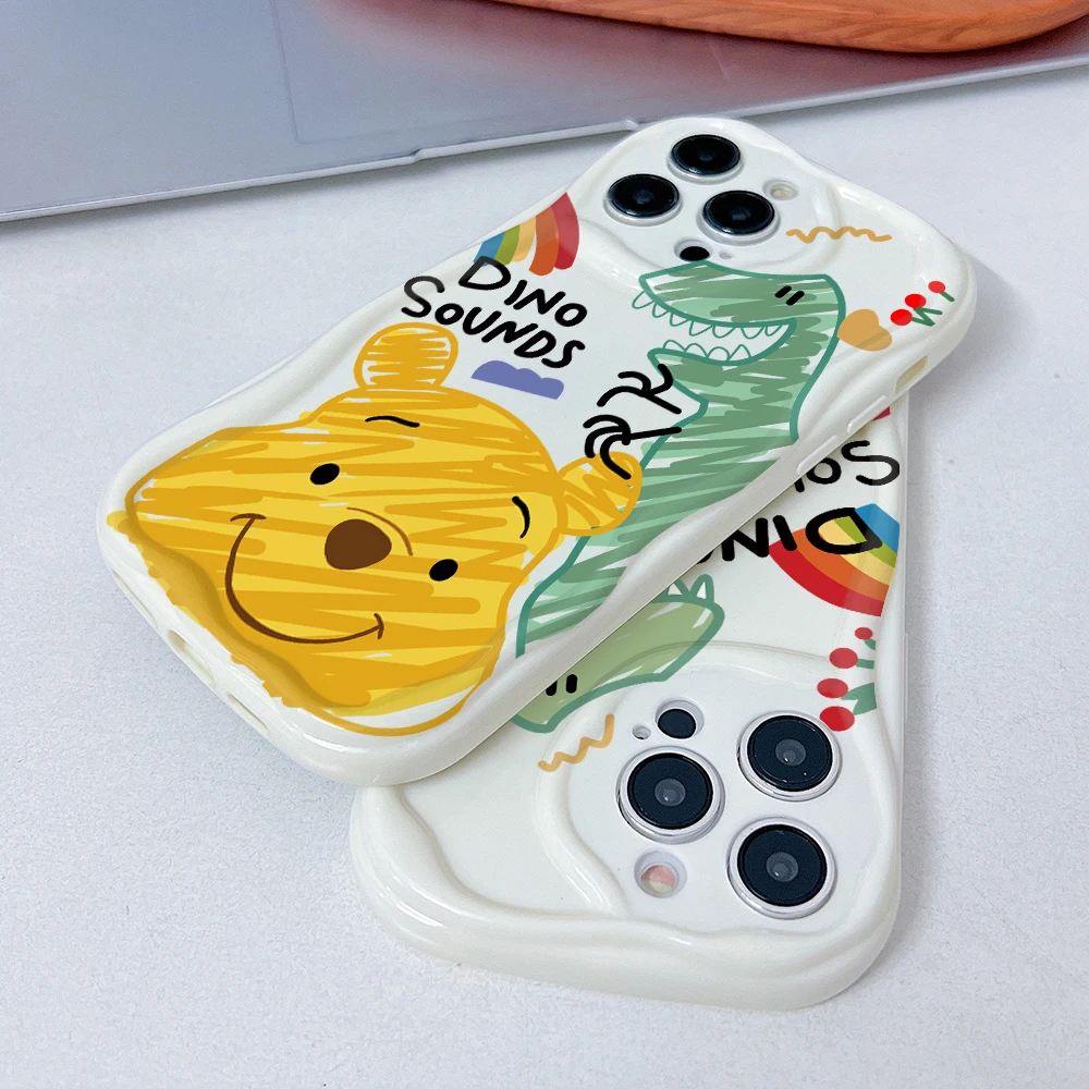 Tigger Pooh Bear Phone Case for Samsung Galaxy S25 S24 S23 S22 S21 Ultra Plus 5G S20 FE 3D Creamy Wave Soft Cover