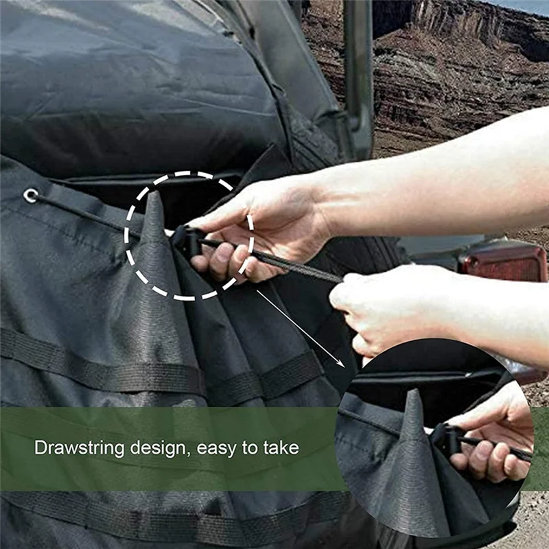 AY03-الحتيا الإطارات كيس قمامة في الهواء الطلق حقيبة التخزين ل رانجلر UTV SUV RV شاحنة على الطرق الوعرة الانتعاش والعتاد قابل للتعديل العالمي