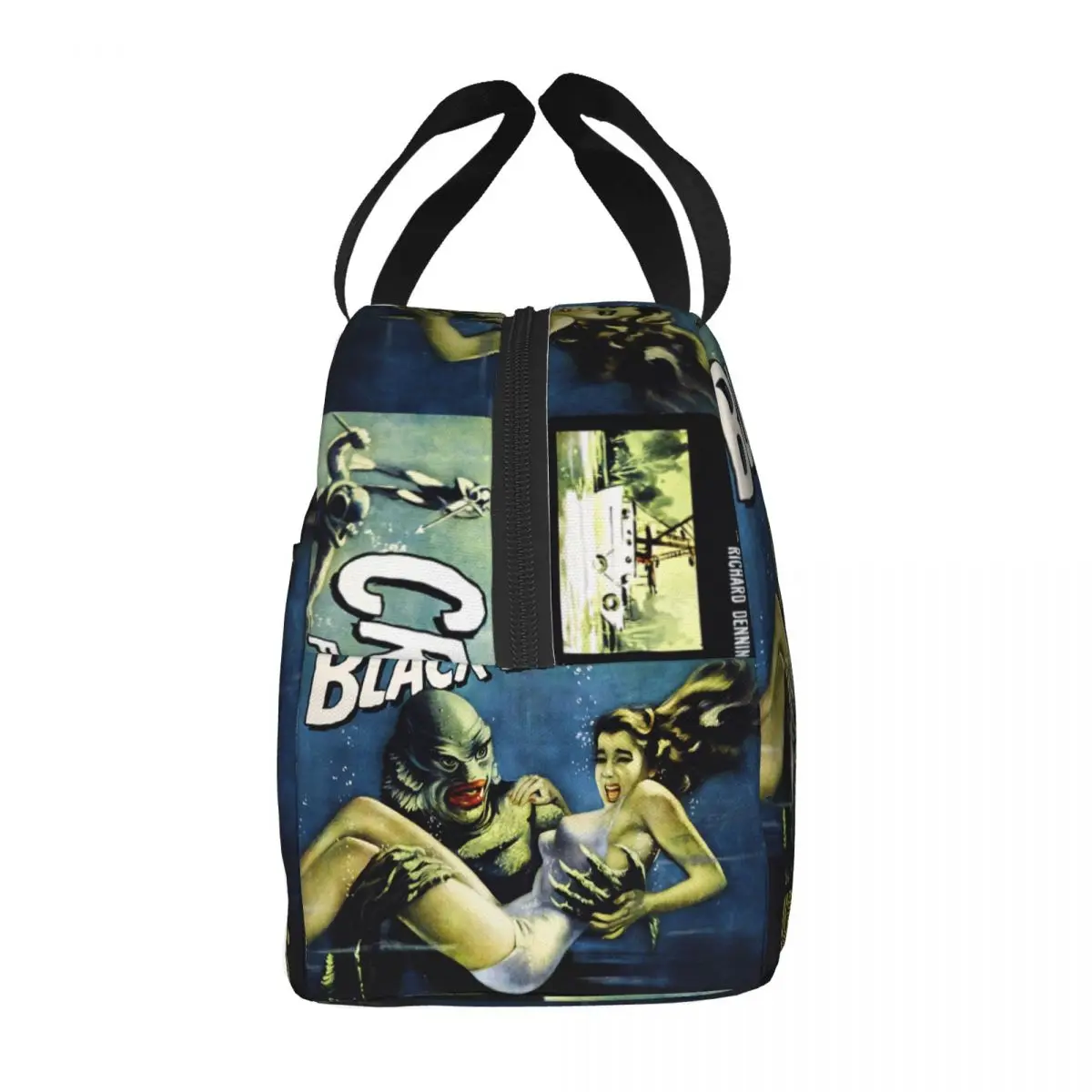 Creature From The Black Lagoon Insulated Lunch Bag Halloween Monster Waterproof Cooler Thermal Lunch Box Women Kids Food Tote