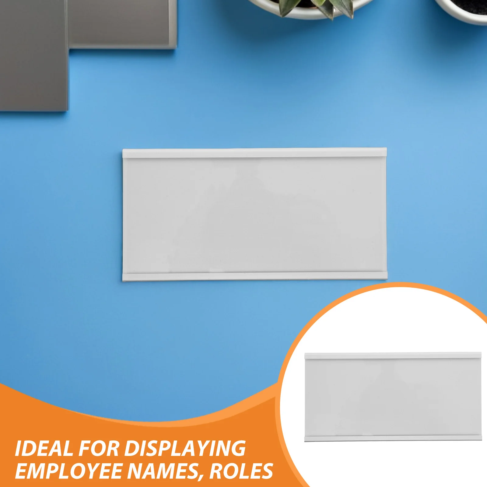 Soporte para placa de identificación de aluminio, soporte de pared de 9x16cm para puerta de oficina, escritorio, etiqueta de nombre del personal profesional para reuniones de negocios