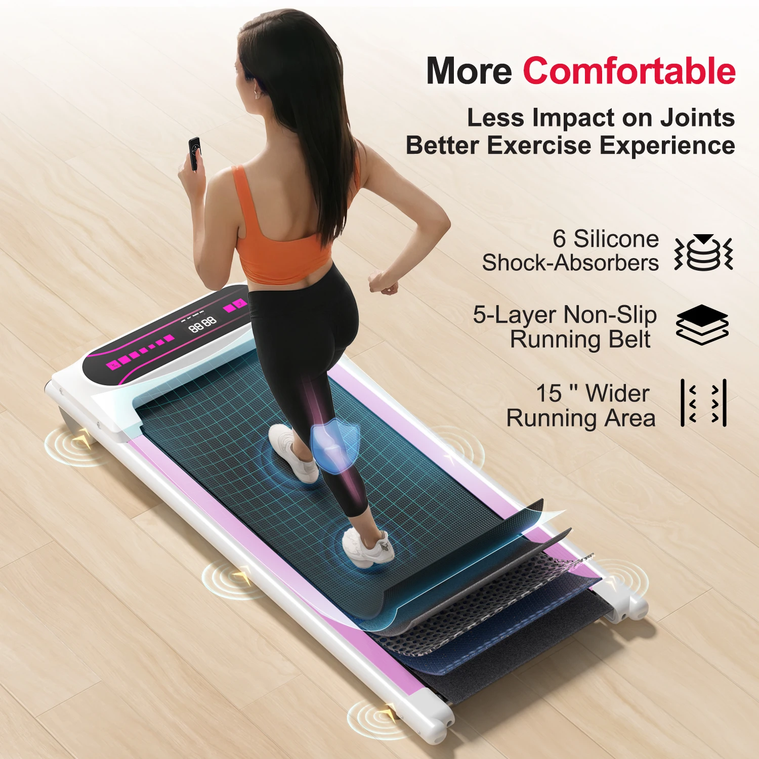 Fast Delivery Walking Pad Treadmill Under Desk Treadmill - Home Office Adaptation With Quick Shipping