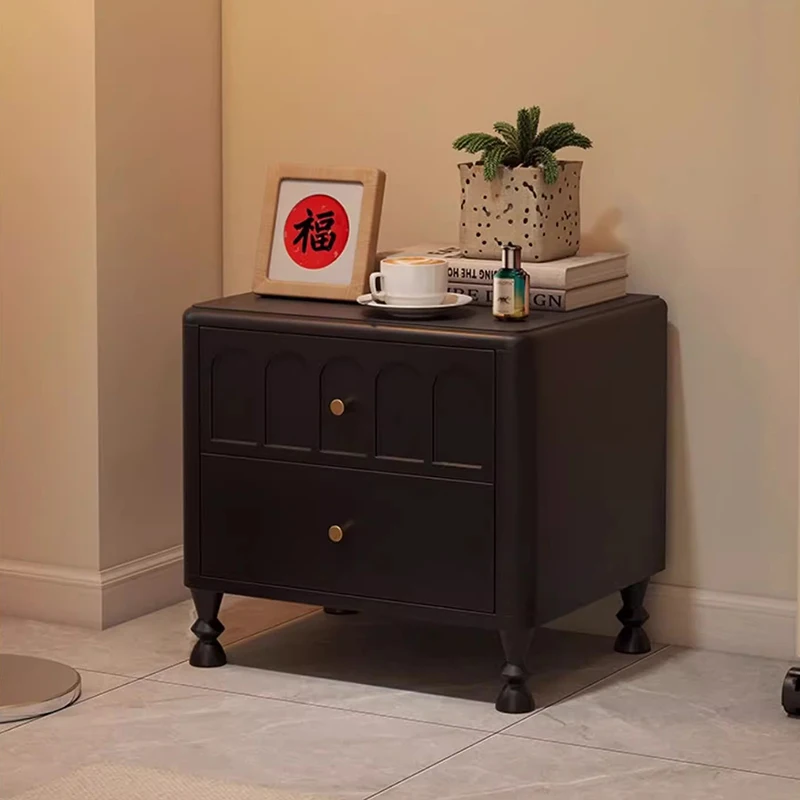 

Nordic Wood Small Bedside Table Hidden Storage Vintage Lounges Nightstands Retro Unique Armarios Para Salon Bed Side Table