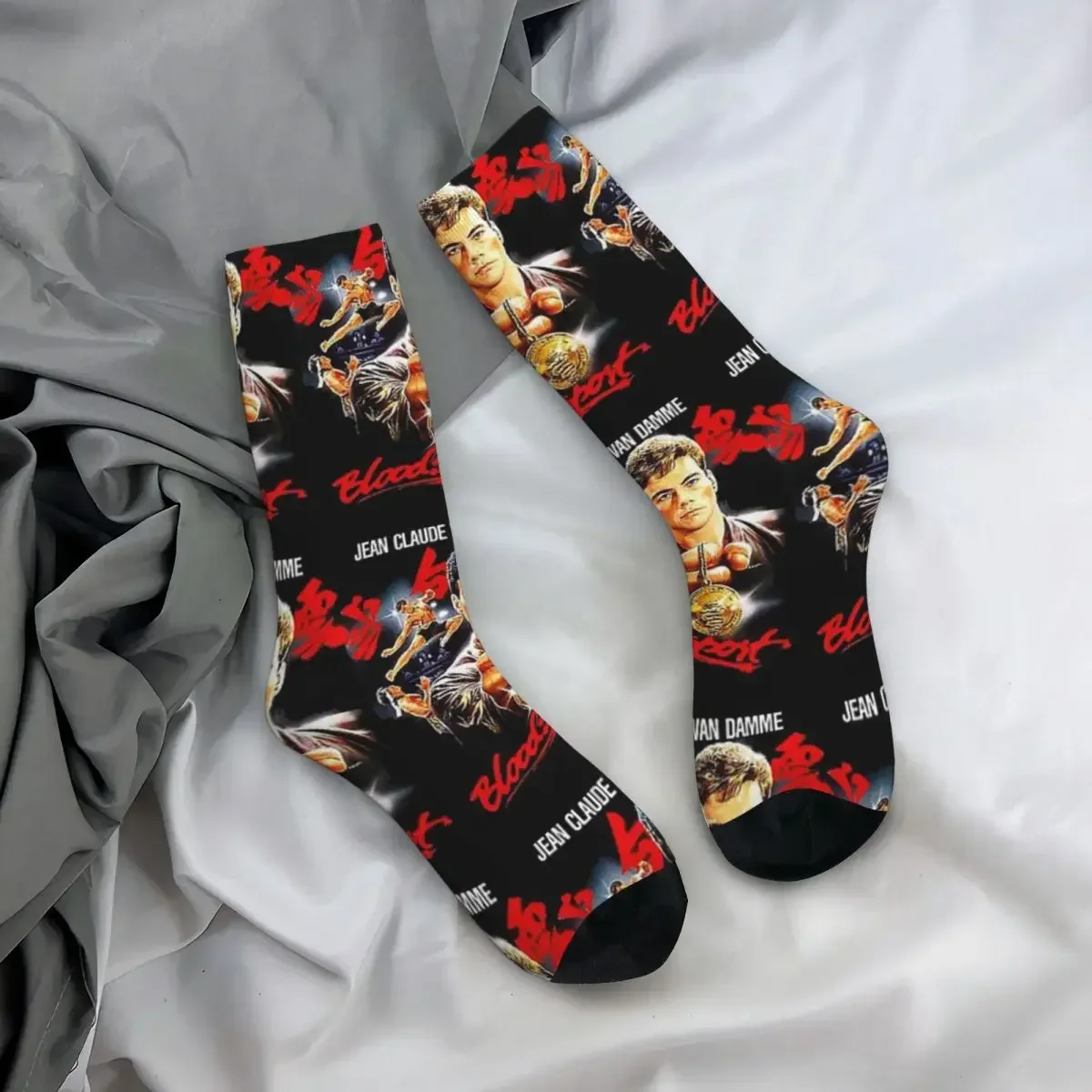 Bloodsport-calcetines largos de Jean Claude Van Damme Frank Dux Harajuku, medias suaves para todas las estaciones, accesorios para regalos Unisex