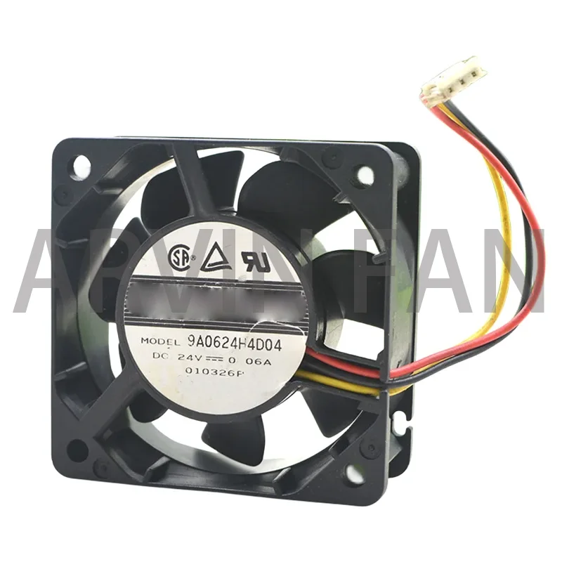 

9A0624H4D04 24V 0.06A 60x60x25mm 3-Wire Server Cooling Fan