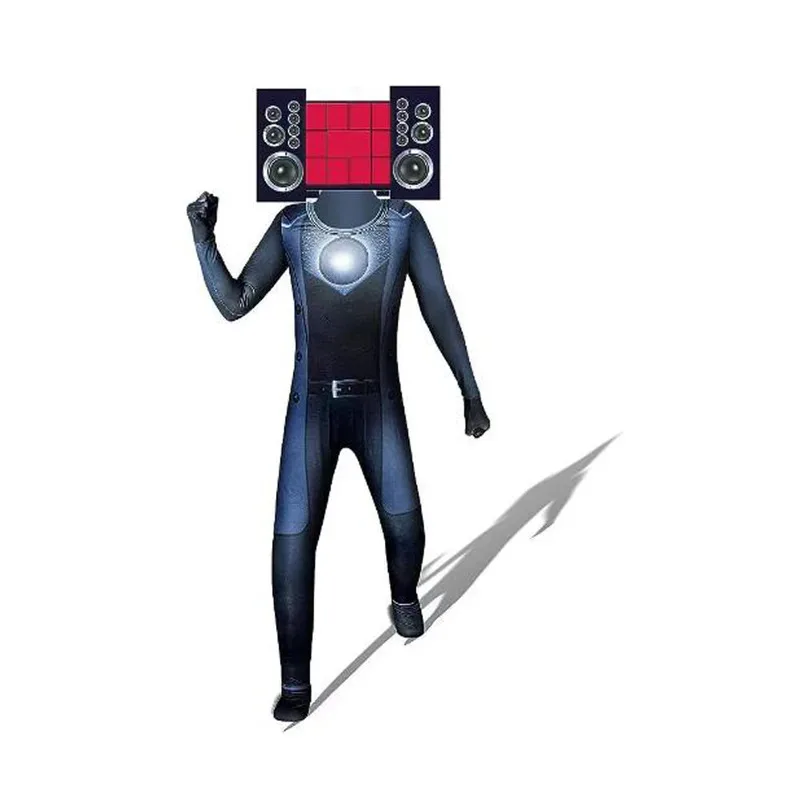 Skidibi المرحاض الاطفال تأثيري حلي الصبي تمويه المتحدث Tvman حللا قناع فستان الهالوين حتى طفلة حفلة مضحك الزي