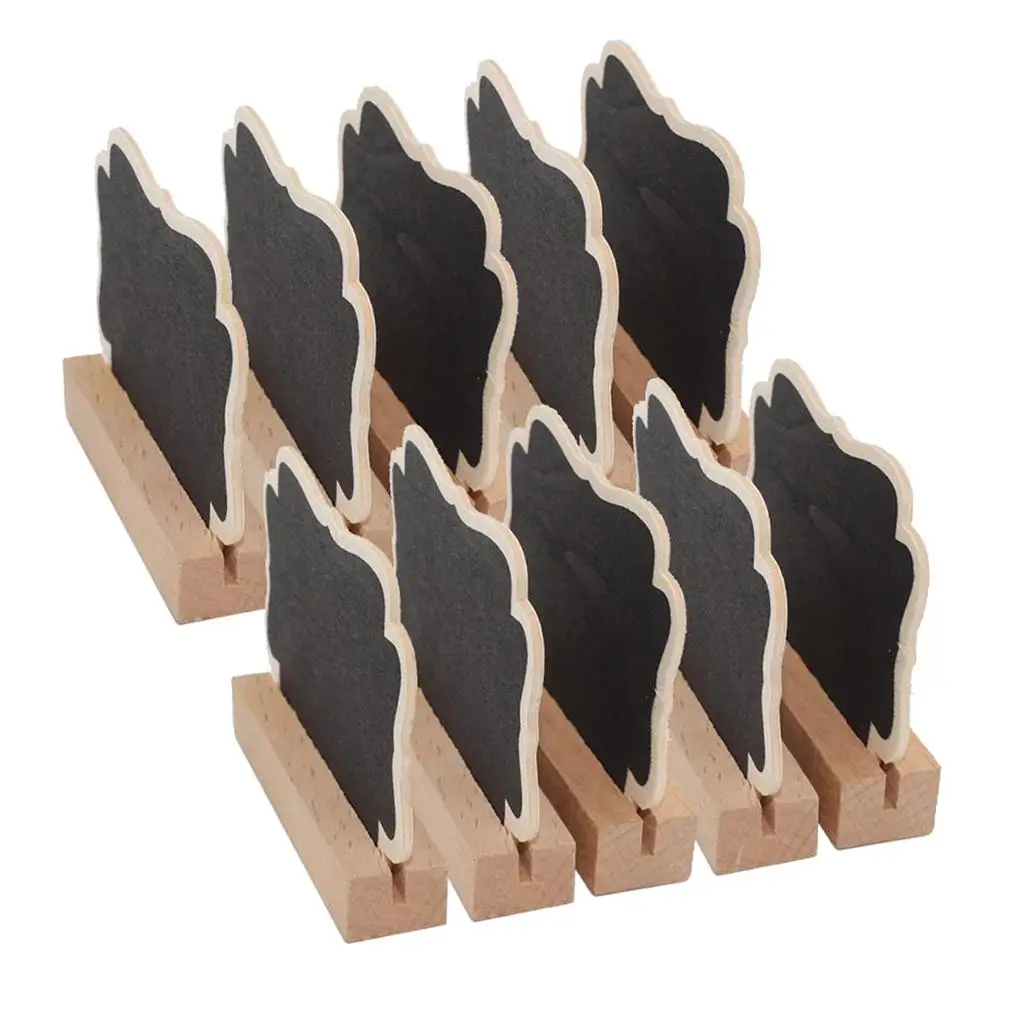 Reusable Wood Chalkboard Hanging Sign Message Memo Board for Kitchen Organization Cafe Table Marker