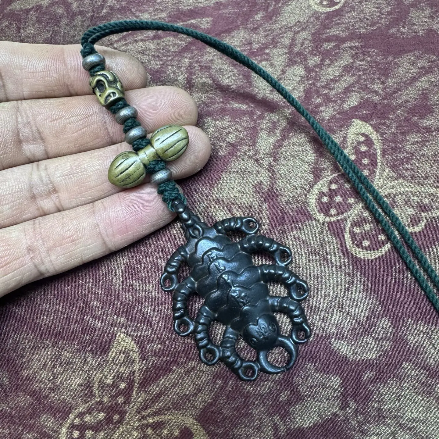 Scorpion Vajra Pendant Necklace Versatile Miniature Car, Bag, Keychain Charm with Tian Tie Design - Unique Sculptural Accessory