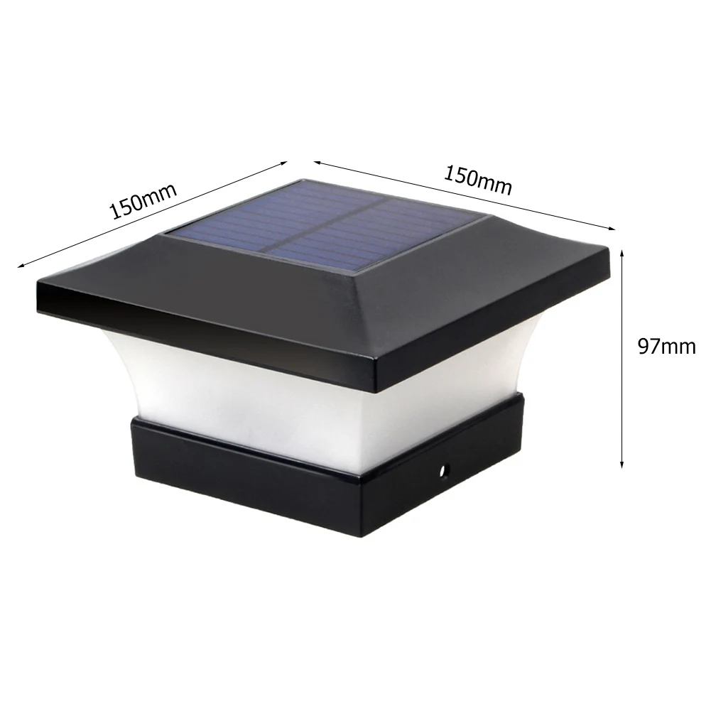 Solar Garden Post Lamp LED Waterproof Landscape Lights Courtyard Outdoor Decor