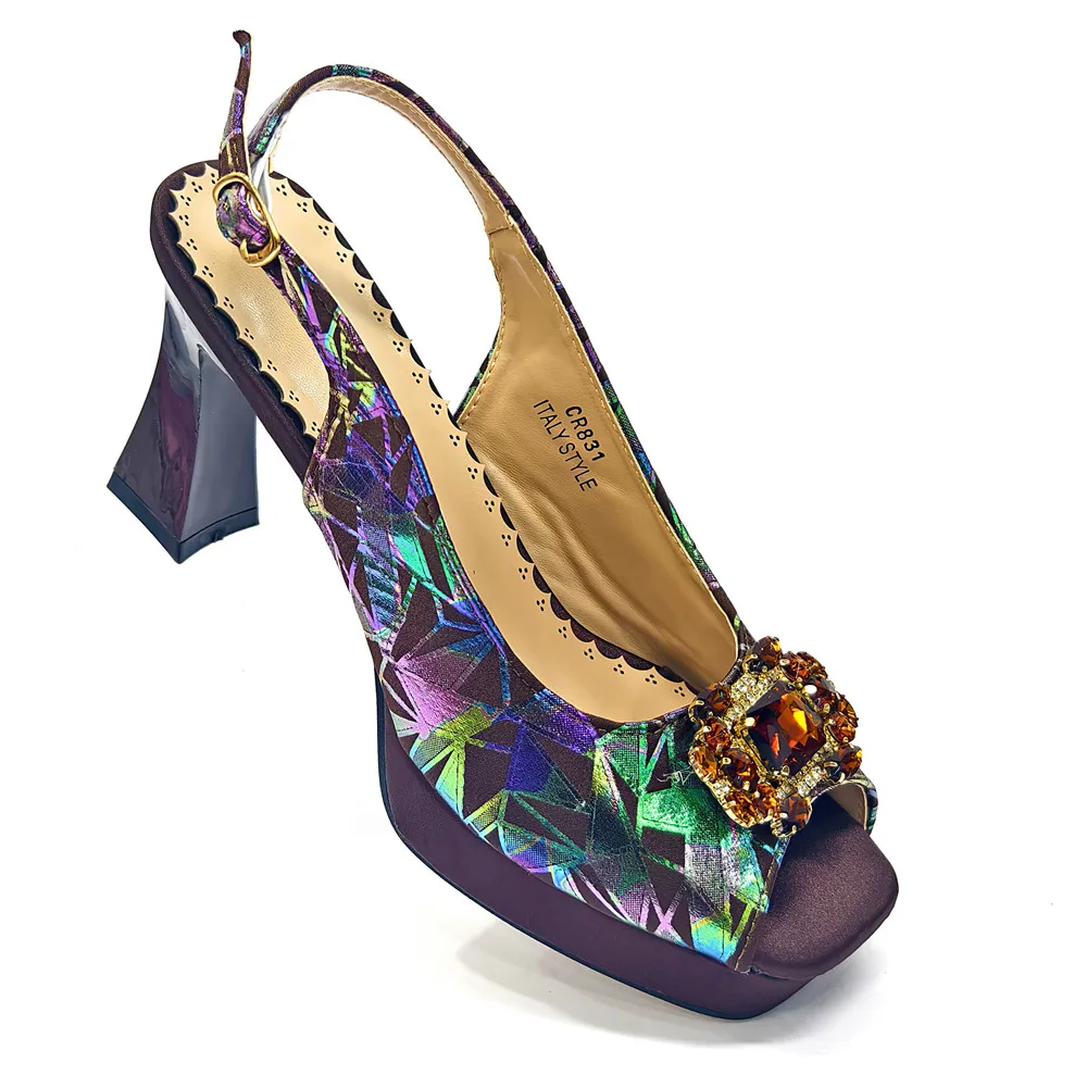 Inspired Italian Design Elegant Women High Heel and Bag Nigeria Wedding Party Shoes and Bag Fashionistas Exclusive Products