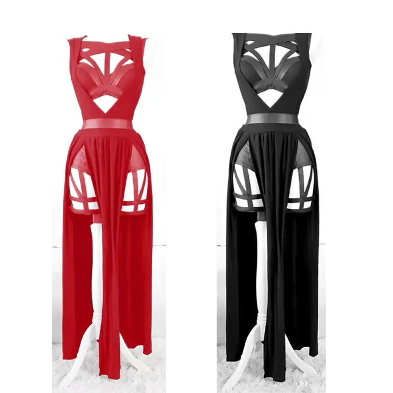 Anime Yor Forger Cosplay Lingerie Nightdress Sleeveless Bandage Vest Hollow Out Sexy High Split Dress Mesh Pajamas Dropship