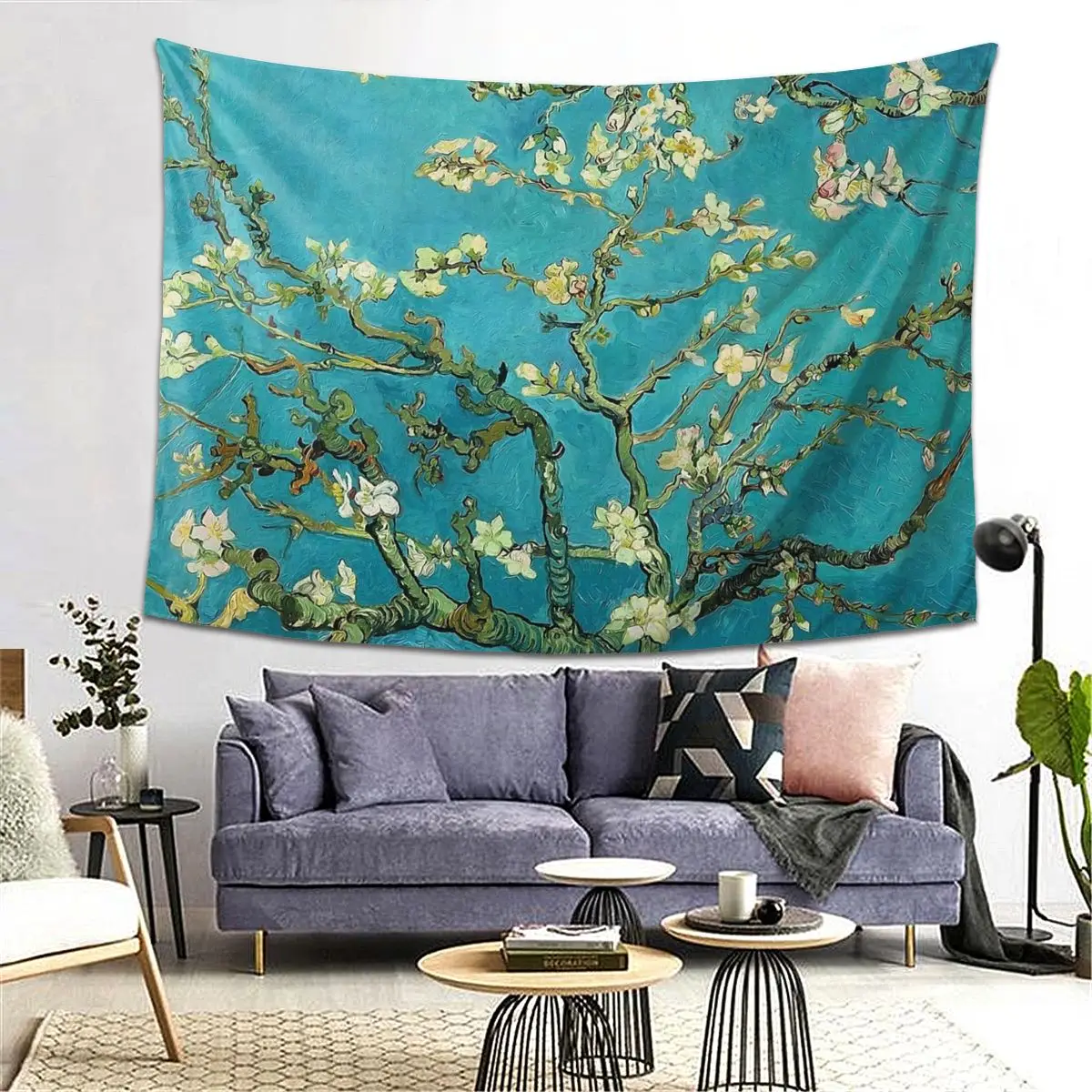 

Vincent Van Gogh Blossoming Almond Tree Tapestry Decor Art Aesthetic Tapestries Living Room Bedroom Home Wall Cloth Wall Hanging