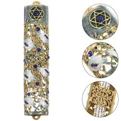 Metal Mezuzah Case With Scroll Door Post Scripture Box Home Blessing Decoration Holiday Hanukkah nament Religious Symbol