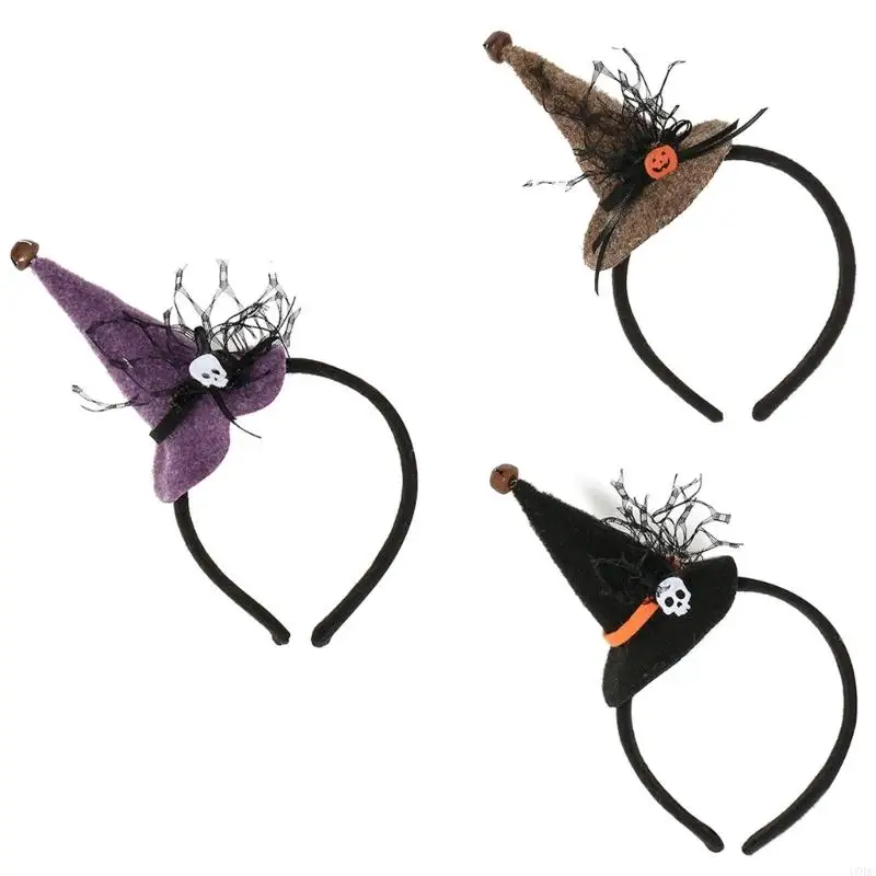 Halloween Witch Headbands Costume Accessory For Kids Adults Soft Fabric Hair Band Y166