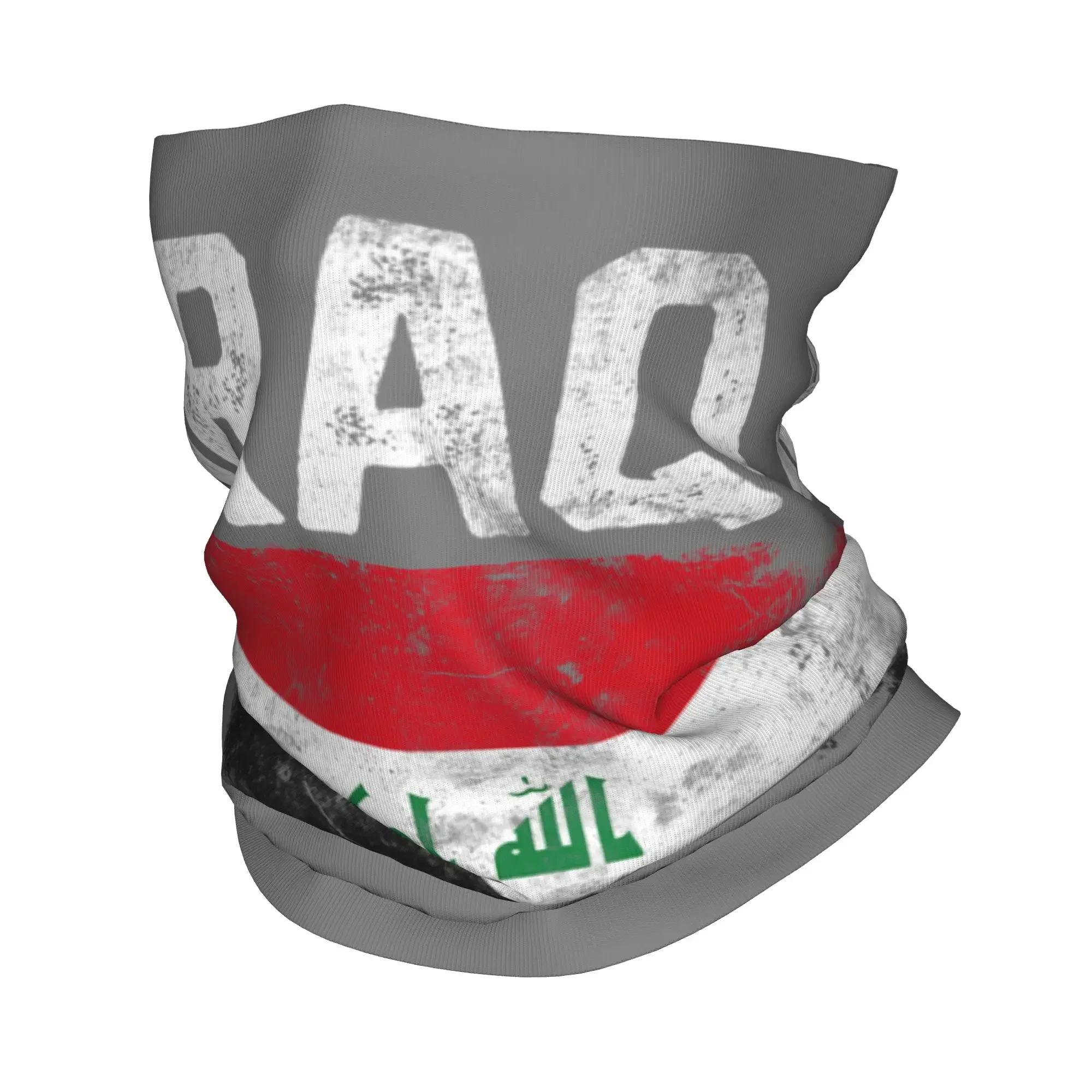 New IRAQ Flag Country Proud Bandana Neck Gaiter Printed Souvenir Balaclavas Wrap Scarf Warm Headwear Running Unisex Adult Breath