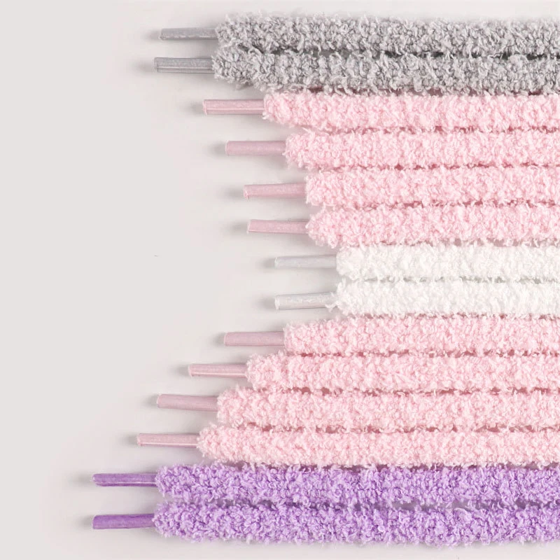 New Round Rope Laces for Shoes Fashion Fluffy Shoelaces Sneakers Casual Shoe Laces 80/100/120/140/160CM 2Pcs/6Pcs