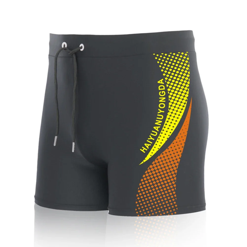 Men Swimming Trunks Quick-drying Beach Shorts Swim Trunks With Drawstring Lined L-5XL Swim Briefs Man Sportswear