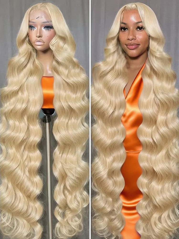 

613 Блондинка Объемная волна 250 Плотность 13x6 HD Парики из натуральных волос на фронтальной части шнурка 30 40 дюймов Медовый цвет Парик на шнуровке для чернокожих женщин