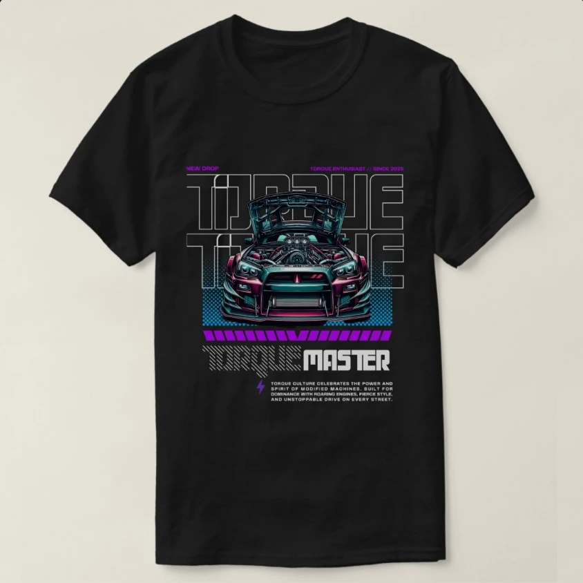 

Street Legends Torque Master Sports Car T-Shirt 100% Cotton O-Neck Short Sleeve Summer Casual Mens T-shirt Streetwear
