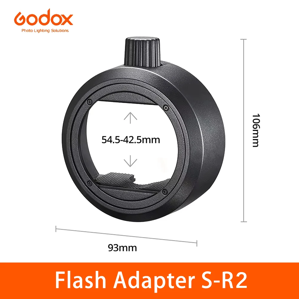 Godox AK-R1 + S-R2 باب الحظيرة، سنوت، فلتر ألوان، عاكس، قرص العسل، مجموعات كروية ناشرة لرأس فلاش Godox AD200 H200R V1