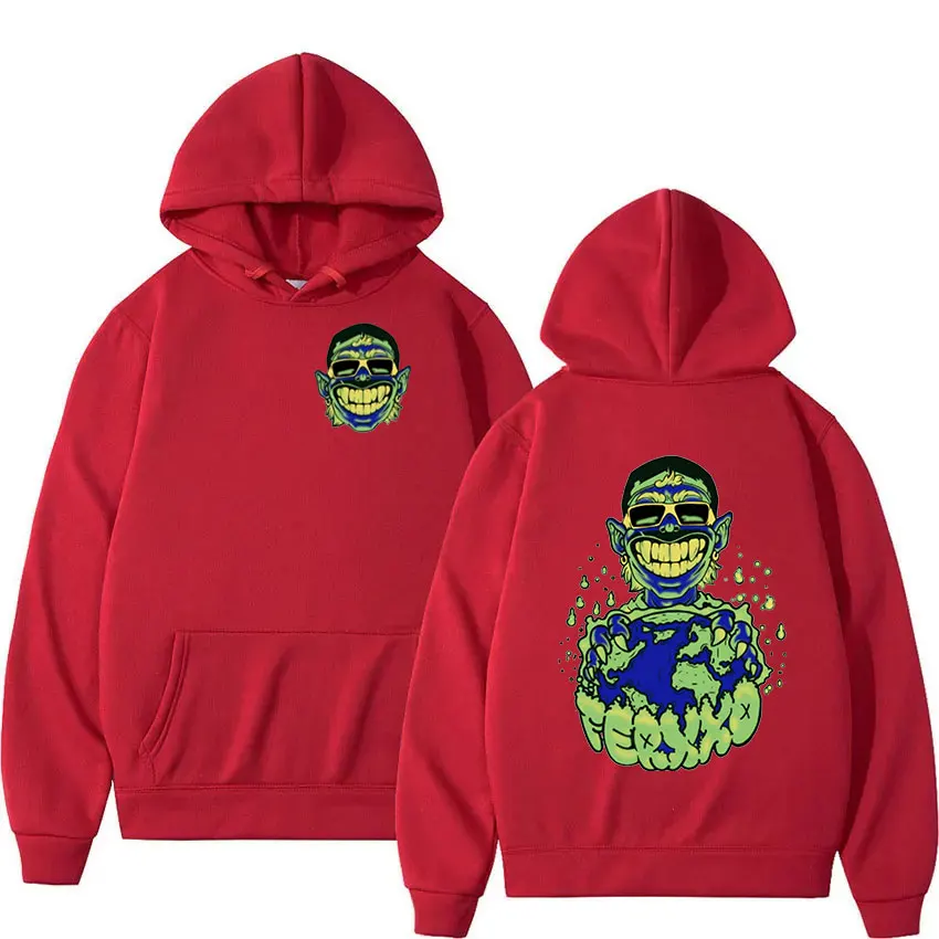 Ferxxocalipsis Tour 2024 Feid Ferxxo Monster Hoodie Album baru Rap Fashion Hip Hop pria ukuran besar Pullover Sweatshirt Streetwear