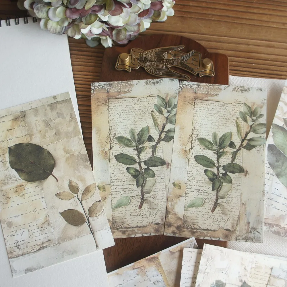

30 Sheet Flower Specimens Placed on Pages of Book Background Design Craft Paper Gift Decoration Scrapbooking Handmade DIY