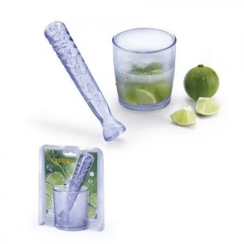 Kit Caipirinha Barman Copo 620ml + Amassador 2 pieces